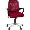 Türksit Karizma File Krom Ayaklı Kırmızı Çalışma Koltuğu