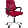 Türksit Karizma File Krom Ayaklı Kırmızı Çalışma Koltuğu