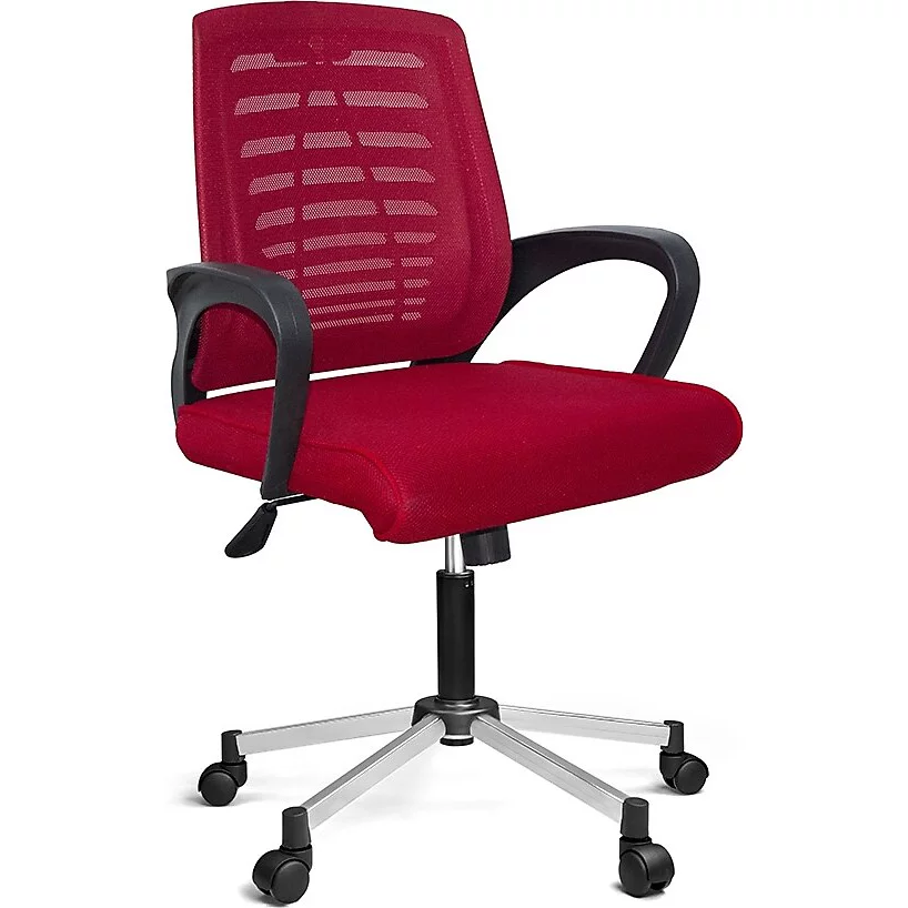 Türksit Karizma File Krom Ayaklı Kırmızı Çalışma Koltuğu