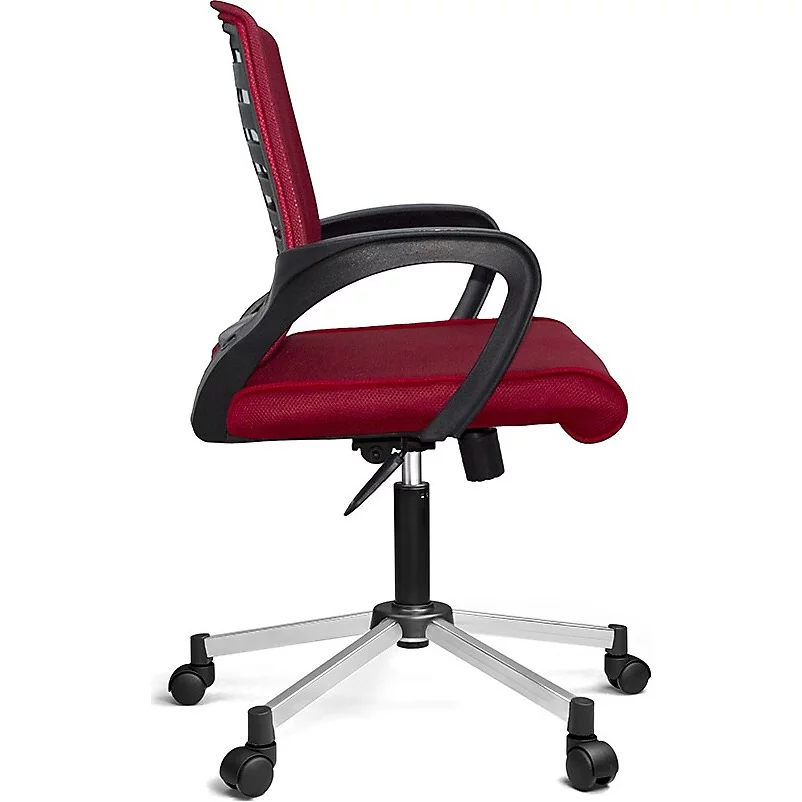 Türksit Karizma File Krom Ayaklı Kırmızı Çalışma Koltuğu