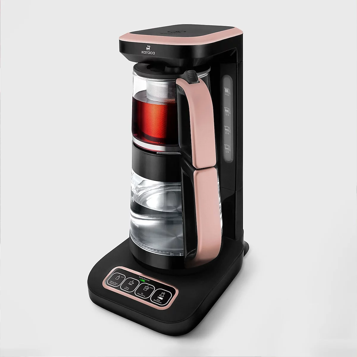 Karaca Çaysever Robotea Pro Connect 4in1 2500 W Konuşan Cam Çay Makinesi