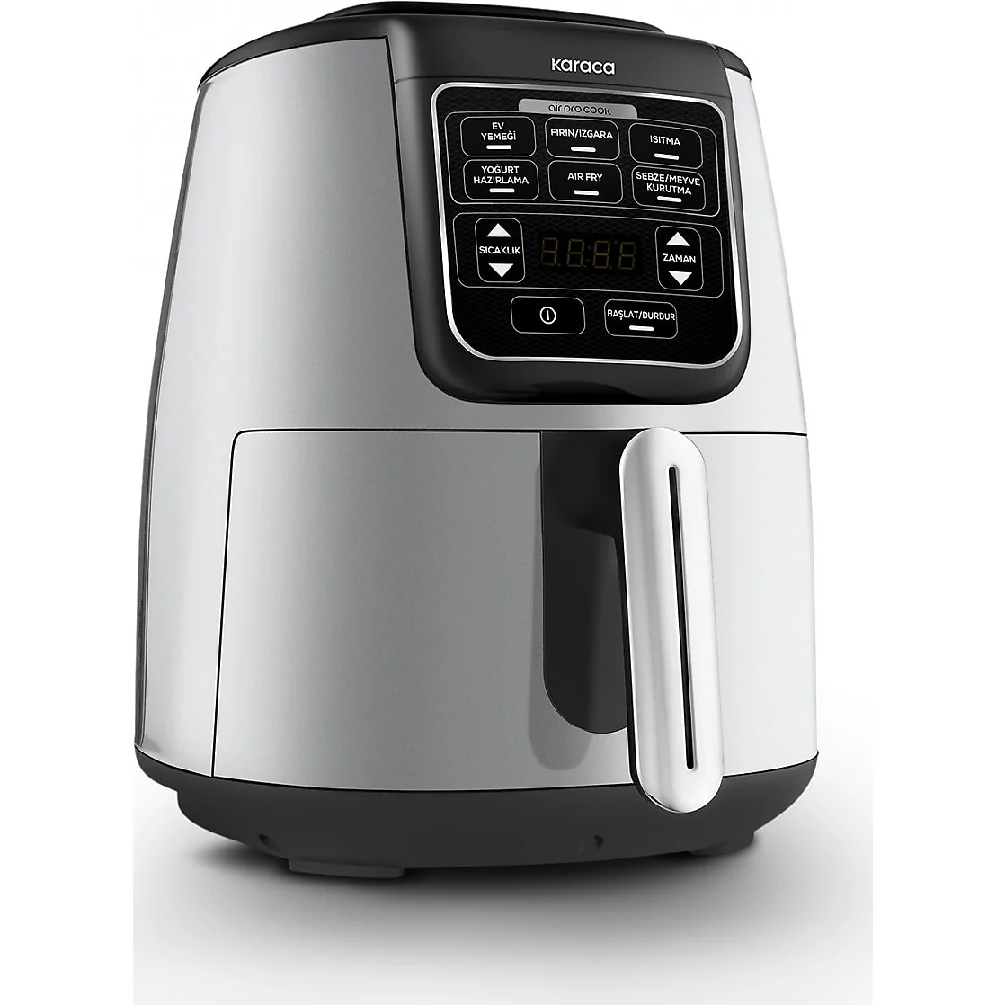 Karaca Air Pro Cook XL 2in1 Airfryer 4 lt Konuşan Yağsız Cool Gray Fritöz