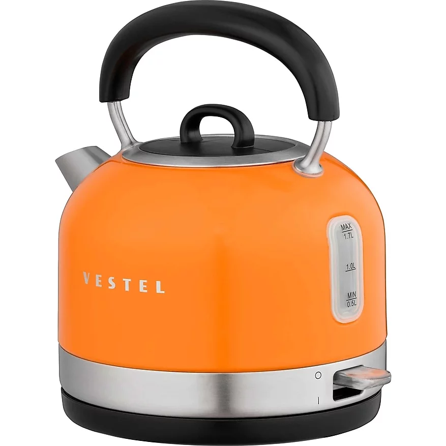 Vestel Retro Turuncu 2200 W 1.7 lt Çelik Kettle
