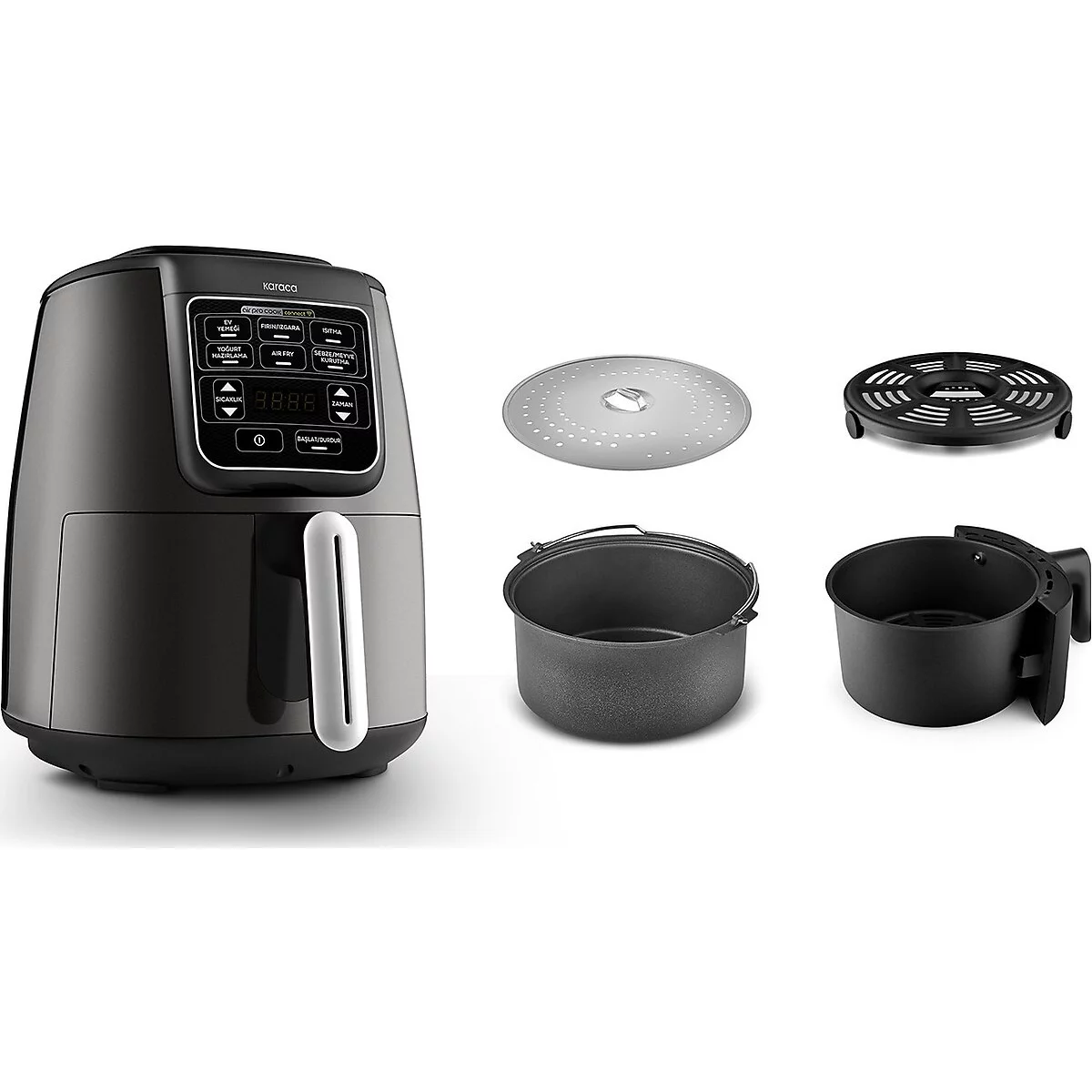 Karaca Connect Air Pro Cook XL 2in1 Airfryer 4 lt Yağsız Fritöz