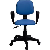 Ürün: Türksit Kozmo Eko Kollu Deri Mavi Çalışma Koltuğu