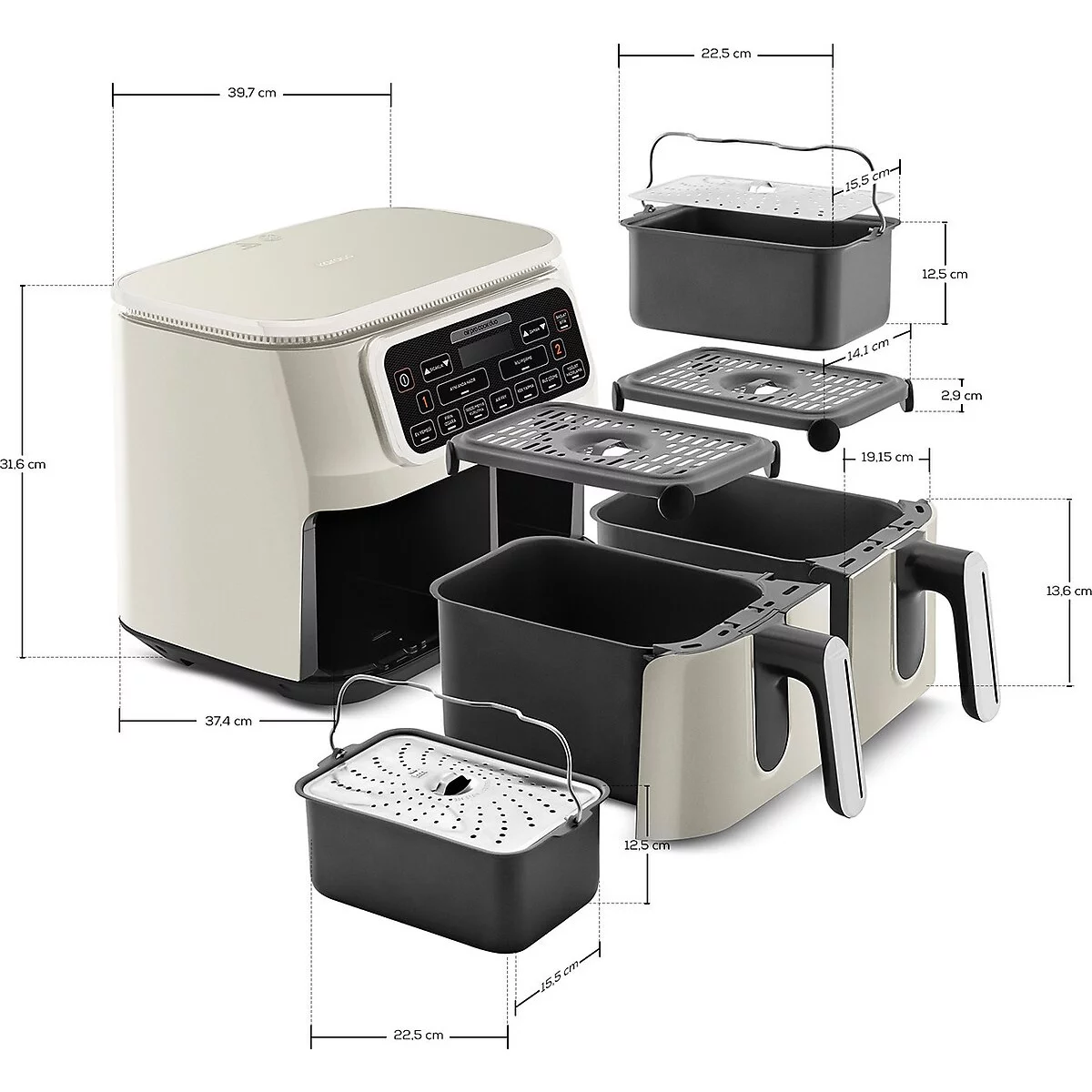 Karaca Air Pro Cook Duo Ev Yemeği XXXL 8 lt Yağsız Fritöz