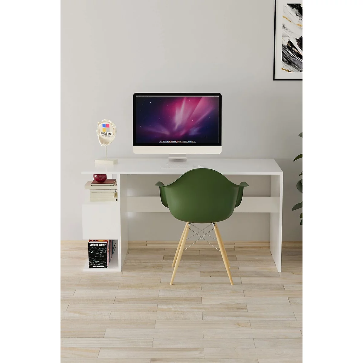 Evdemo Leo 50x120 cm Kitaplıklı Çalışma Masası