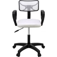 Ürün görseli: Türksit Buse Plastik Ayaklı Beyaz Çalışma Koltuğu