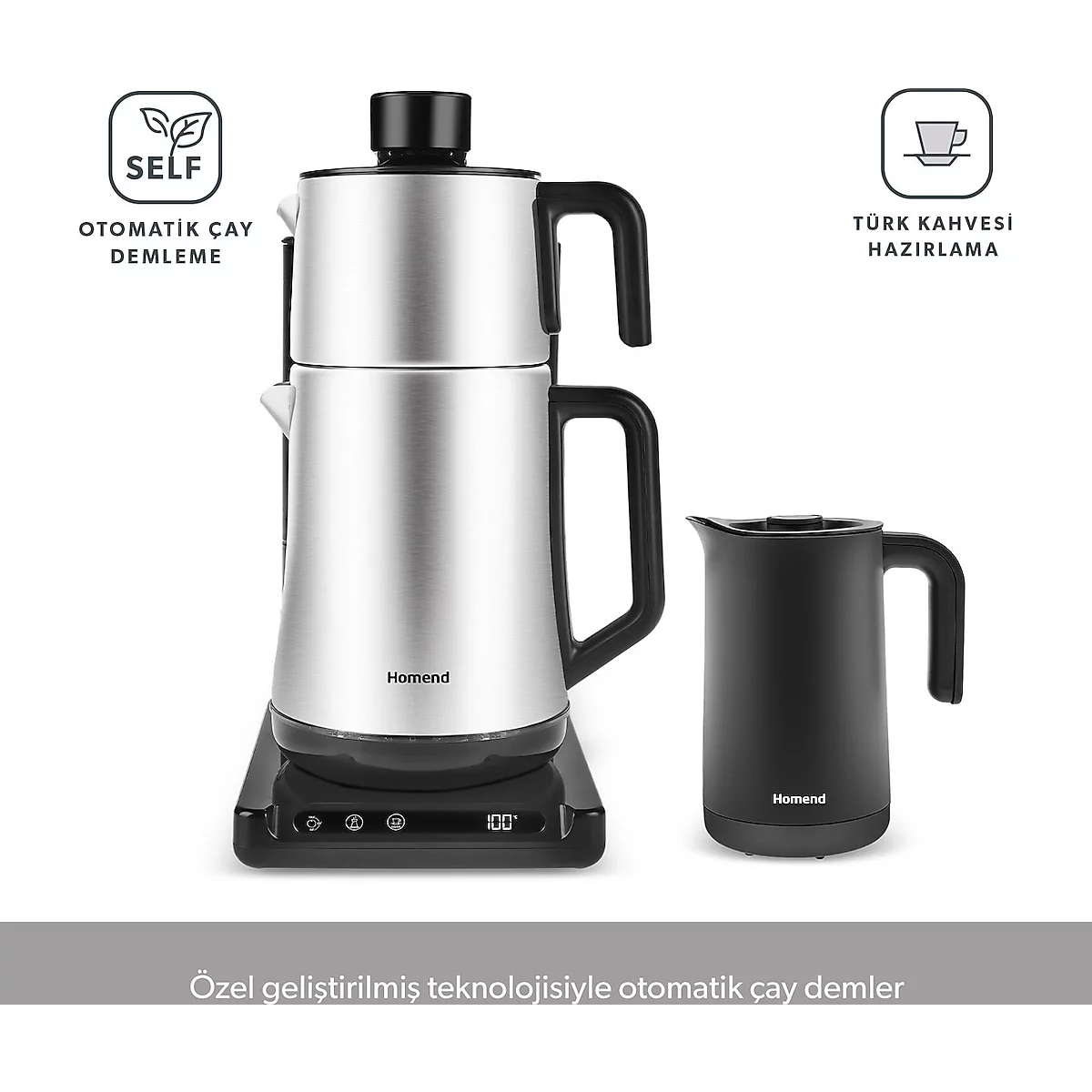 Homend Smart Royaltea Plus 1781H 2in1 Çelik Otomatik Türk Kahve ve Çay Makinesi