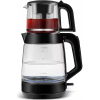 Ürün: Karaca Glass Tea XL 2in1 Shiny Black Cam Çay Makinesi