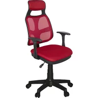 Ürün: Türksit AS File Plastik Ayaklı Kırmızı Çalışma Koltuğu