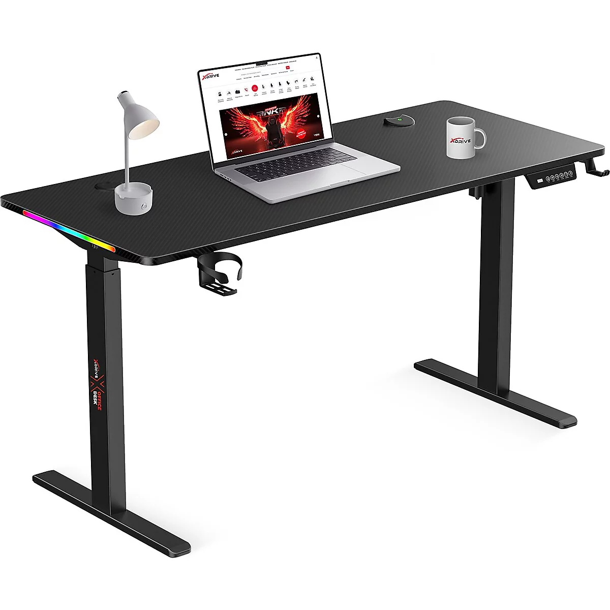 xDrive Rüzgar Yükseklik Ayarlı RGB Siyah Oyuncu Masası