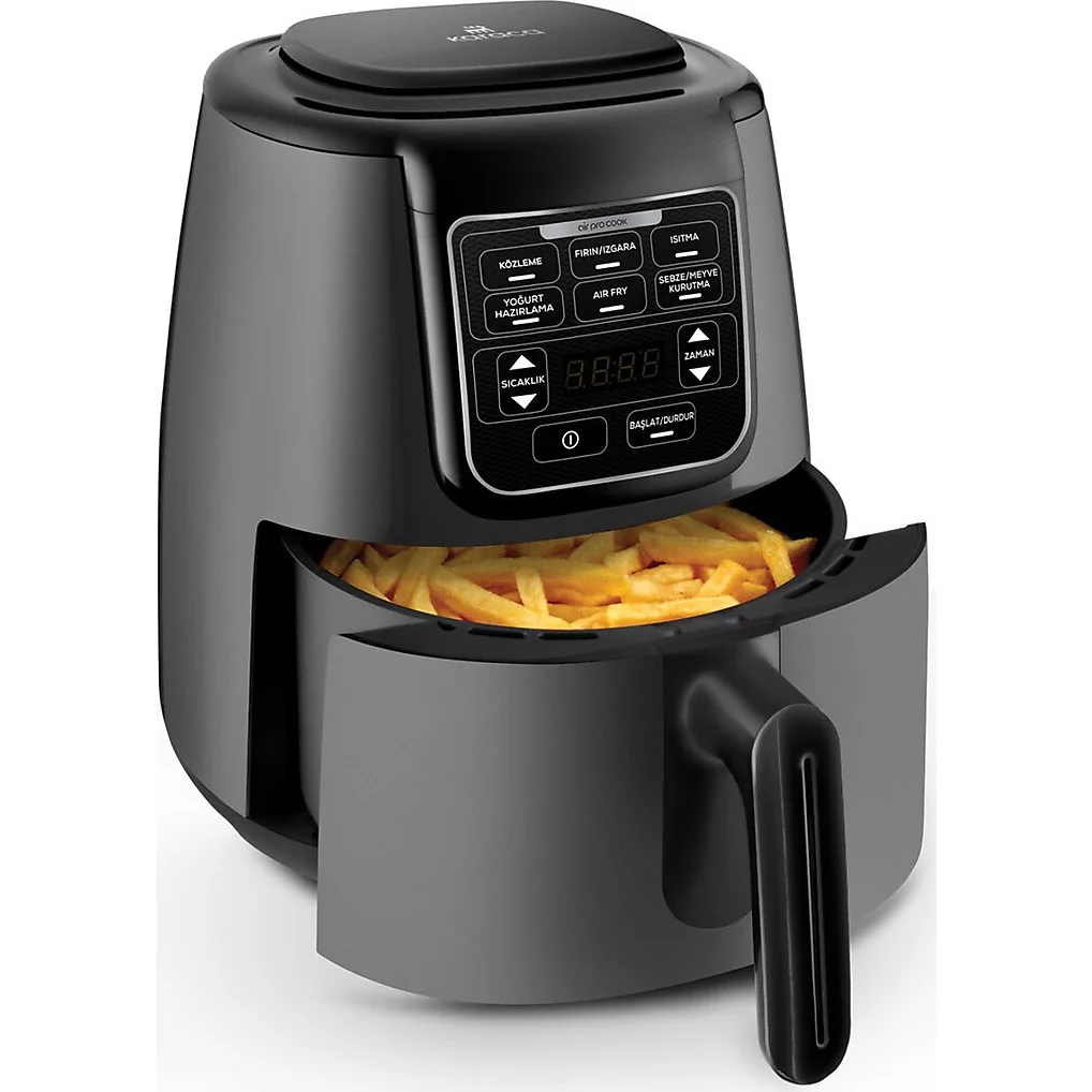 Karaca Air Pro Cook Köz XL Airfryer 4 lt Yağsız Space Gray Black Fritöz